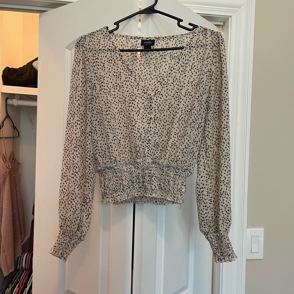 Floral sheer blouse
